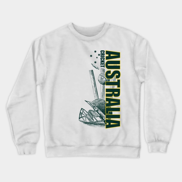 Australia Cricket Bat and Ball Game Crewneck Sweatshirt by CGD